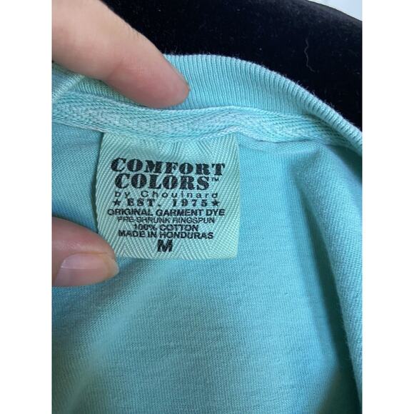 Comfort Colors Shirt Sz M Bulldog Class Southern Style Aqua UGA Georgia Tee - Picture 5 of 7